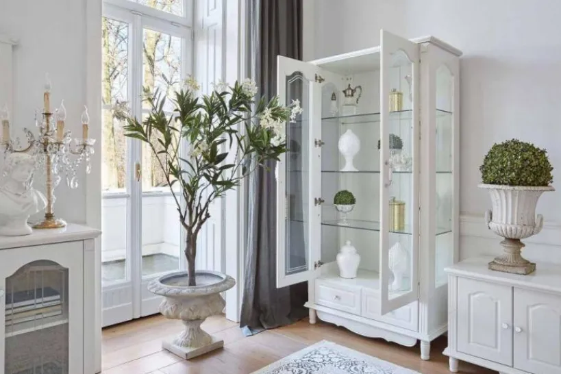 Arrediorg Vetrina bianca 2 ante stile provenzale Princess 861