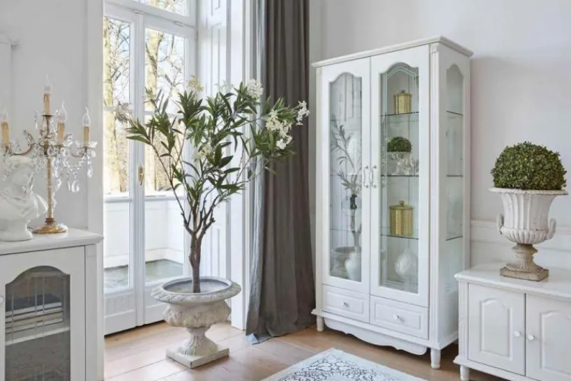 Arrediorg Vetrina bianca 2 ante stile provenzale Princess 861