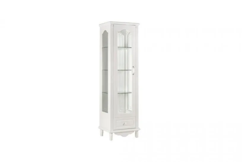 Arrediorg Vetrina bianca in stile provenzale sinistra Princess 861
