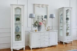Arrediorg Vetrina bianca in stile provenzale destra Princess 861