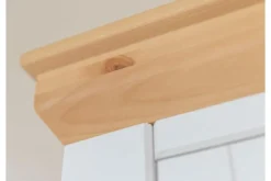 Arrediorg Vetrina massello di pino 1 anta bianca country chic